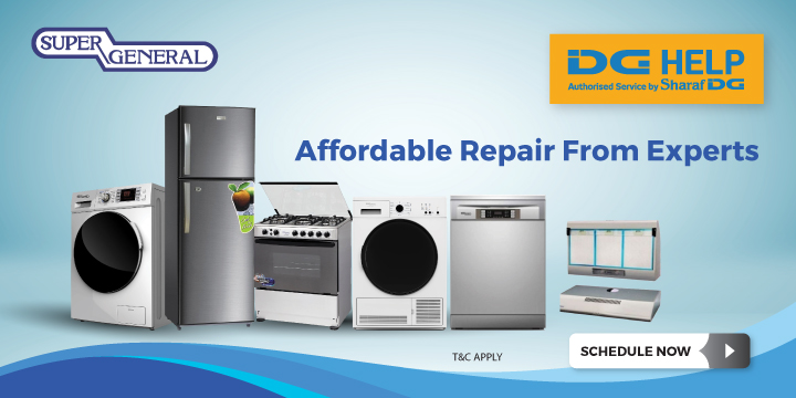 Super General Service Center: Specialized in repair of Washing Machine, Tumble dryer, Refrigerator, Dishwasher, Cooker, Hood & Air Conditioner.
