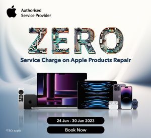 Zero service charges on Apple repairs