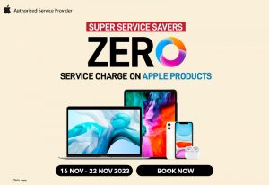 Zero service charges on Apple repairs
